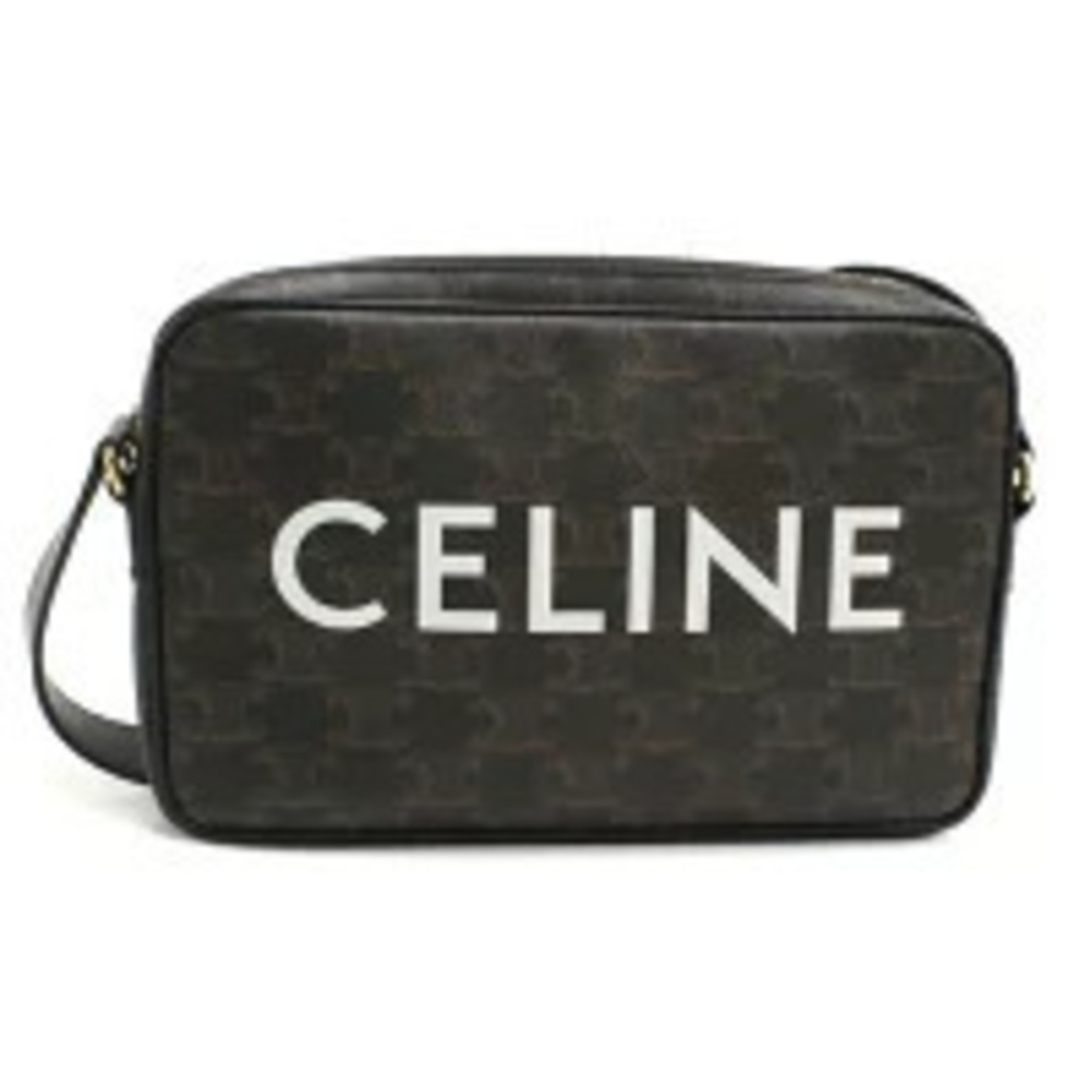 Celine Crossbody Bag Triomphe Canvas Messenger Brown